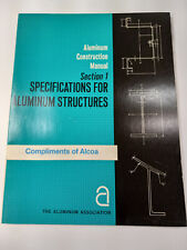 Manual de construção de alumínio seção 1 especificação para estruturas de alumínio comprar usado  Enviando para Brazil