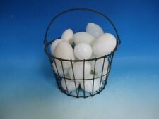 (22) Huevos antiguos de vidrio blanco soplado a mano utilizados por criadores, 2-2,5" de largo segunda mano  Embacar hacia Mexico