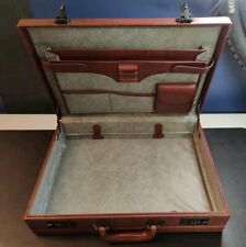 Vintage Carlton Briefcase Red Faux Leather Grey Interior Storage Box See Descrip for sale  Shipping to South Africa