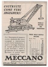 Pubblicità 1952 meccano usato  Fucecchio