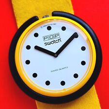 Reloj Swatch Pop 1987 Burning Sun Modelo Retro Amarillo Gran Tamaño Vintage BY001 segunda mano  Embacar hacia Argentina