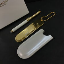 Usado, Conjunto de cosméticos MIKIMOTO pincel labial espelho de mão tom dourado/9X0219 comprar usado  Enviando para Brazil