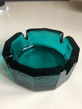 Teal glass ashtray for sale  CROOK