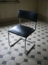Cadeira Bauhaus Vintage Meio Século Tubular Cromada Preta | Feita na Tchecoslováquia , usado comprar usado  Enviando para Brazil