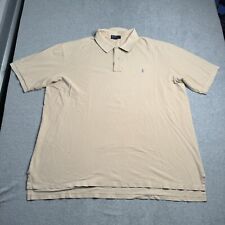 Polo Ralph Lauren Polo Shirt Mens 4XLT XXXXLT Tall Beige Cotton Golf Rugby Pony for sale  Shipping to South Africa