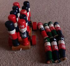 Vintage Wooden train Carriage with peg soldiers for sale  Shipping to South Africa