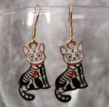 Cat earrings skeleton for sale  STOKE-ON-TRENT