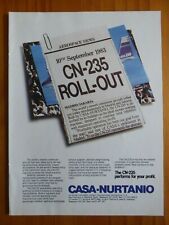 10/1983 PUB CASA NURTANIO CN-235 ROLL-OUT ROLLOUT ORIGINAL AD segunda mano  Embacar hacia Argentina