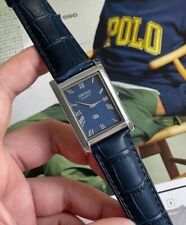 Reloj de pulsera Seiko delgado cuarzo cara azul figura romana banda azul hecho en japón para hombre segunda mano  Embacar hacia Argentina