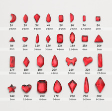 100 peças de cristal de forma pequena grande vermelho tcheco cristal strass flatback nail art comprar usado  Enviando para Brazil