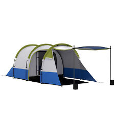 Outsunny 2-3 Man Camping Tunnel Tent with Bedroom and Living Room, Green for sale  Shipping to South Africa