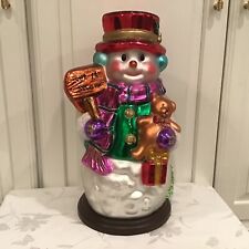 Thomas Pacconi Large Snowman 2003 Let it Snow Tall 17" Blown Glass QVC SE Denver for sale  Englewood