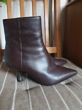 M&S Brown Leather Ankle Boots UK3 for sale  Shipping to South Africa