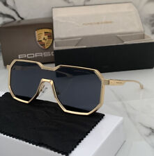Porsche Design Gold Black Sunglasses For Men & Women With Box Limited stock for sale  Shipping to South Africa