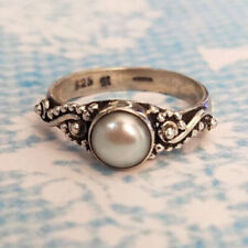 Natural Freshwater Pearl Ring Statement Ring 925 Sterling Silver Boho Ring HM599 for sale  Shipping to South Africa