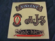 Vincent AJS Matchless BSA Motorcycle Stickers, used for sale  Shipping to South Africa