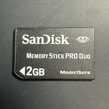 Used, Sandisk 2Gb Memory Stick Pro Duo Magic Gate Memory card Black - For Camera / PSP for sale  Shipping to South Africa