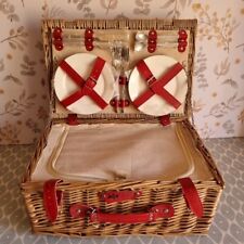 Regency Hampers 4 Person Wicker Picnic Basket Hamper Red Vw Camper Camping for sale  Shipping to South Africa