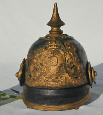 Antique Helmet Inkwell Desk Cast Iron Writing Decor Office Prussia Rare Old 19th, used for sale  Shipping to South Africa