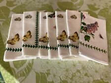 Portmeirion  7 Napkins, 6 Botanic Butterflies, 1 Botanic Garden, NEVER USED for sale  Shipping to South Africa