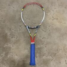Wilson Steam 100 Blx Tennis_Racket Tennis_Racket_Red White Yellow 3/8 *Read* for sale  Shipping to South Africa