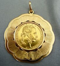 old pendant gold 750 900 coin 1892 Austria 20 francs for sale  Shipping to South Africa