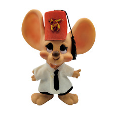 RAROS PRODUCTOS DE COLECCIÓN SHRINERS TOPO GIGIO GRAN OREJA RATÓN BANCO HURON, 10,5" CON FEZ segunda mano  Embacar hacia Argentina