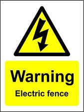 Warning electric fence for sale  LISBURN