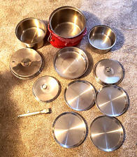 VINTAGE BOY SCOUT ALUMINUM CAMPING COOK KIT - 12 PIECE SET, used for sale  Shipping to South Africa