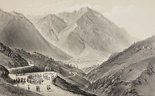 Litografía Waters-Good Valley D'Ossau Of Side Laruns Altos Pirineos C 1855 segunda mano  Embacar hacia Argentina