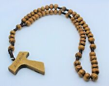 Usado, Rosario de madera Taucross hecho a mano en tierra santa rosario católico segunda mano  Embacar hacia Argentina