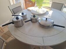 VTG 8 Piece Set Lifetime 18-8 Stainless Steel Cookware Pots Pans Skillet Lids FS, used for sale  Shipping to South Africa