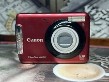 Câmera Digital Canon PowerShot A480 10.0MP -Vermelha, Testada, Cartão de Memória comprar usado  Enviando para Brazil