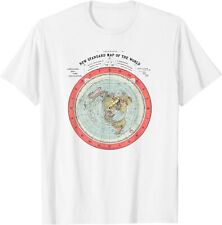 NOVO LIMITADO Camisas Mapa do Mundo Teoria da Terra Plana Engraçadas Teoria da Conspiração Camiseta P-3XL comprar usado  Enviando para Brazil
