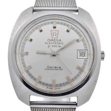 Relógio masculino OMEGA Geneva Date f300 eletrônico mostrador prata diapasão C#130772, usado comprar usado  Enviando para Brazil