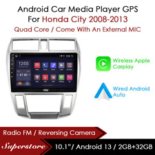 Usado, 10,1” Android 13 CarPlay unidade principal estéreo automotivo GPS para Honda City 2008-2013 comprar usado  Enviando para Brazil