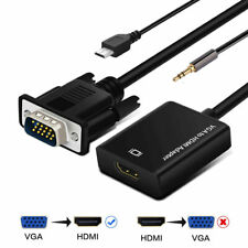 Conversor VGA para HDMI 1080p adaptador HD com cabo de áudio para HDTV PC laptop TV EUA, usado comprar usado  Enviando para Brazil