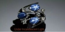 Anillo de compromiso estrella azul en plata esterlina 925 anillo estrella azul lindy para mujer segunda mano  Embacar hacia Argentina