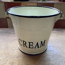 Enamel pail cream for sale  SWINDON