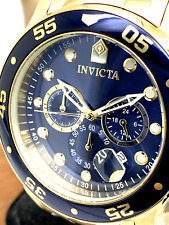 Relógio masculino Invicta 0073 Pro Diver mostrador azul tom dourado aço inoxidável 48mm, usado comprar usado  Enviando para Brazil
