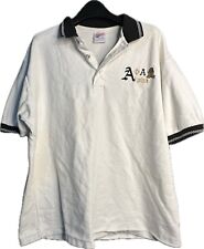 Camisa polo masculina vintage Great American Originals branca tamanho G S/S logotipo alfa comprar usado  Enviando para Brazil