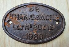 Brc builders plate for sale  ANDOVER