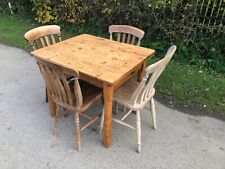 antique pine dining table and chairs for sale  SLEAFORD