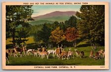 Postal Catskill Game Farm Nueva York Animales Ciervos Jardín Zoológico Parque Público segunda mano  Embacar hacia Argentina