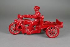 Antiguo juguete Art Deco de hierro fundido Hubley de 3 ruedas policía motocicleta bicicleta segunda mano  Embacar hacia Argentina