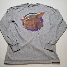 Camiseta Baby Yoda Masculina Manga Longa M Cinza Star Wars Z73, usado comprar usado  Enviando para Brazil