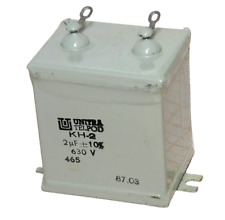 Używany, Capacitor 2uF 630V oil, hermetic UNITRA TELPOD NOS na sprzedaż  PL