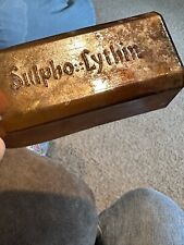 Usado, Garrafa antiga de mel âmbar sulfo-litina década de 1890 quadrada 5,75” de altura comprar usado  Enviando para Brazil