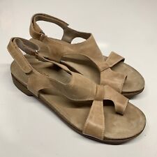 Munro Meghan Distressed Leather Toe Loop Sandal Natural Womens Size 8.5 N for sale  Shipping to South Africa
