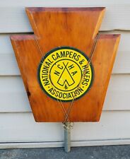 Vintage National Campers Hikers Association Folk Art Sign Keystone PA Boy Scouts for sale  Shipping to South Africa